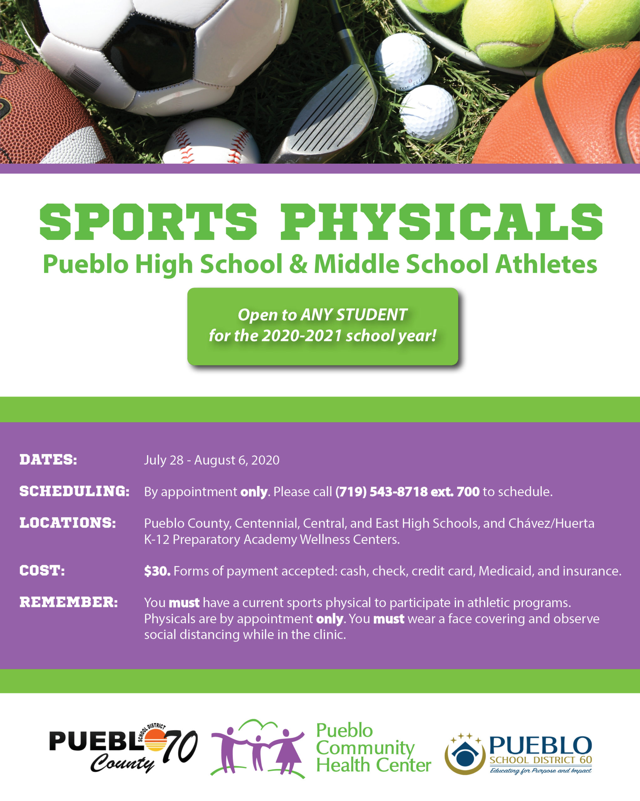 Sports Physicals flyer